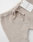 Knitted Pants | Light beige